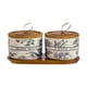 thumbnail image 1 of Tarro de cerámica decorativo con tapa y asa, recipiente para almacenar alimentos y té. Black 2 Jar y bandeja, 1 of 7
