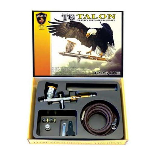Paasche TG-3F Double Action Gravity Feed Airbrush Set with All Three Heads & Fan Aircap