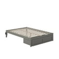 thumbnail image 4 of AFI Colorado 14" Full Wood Platform Bed Frame with Foot Drawer Storage, Grey, 4 of 6