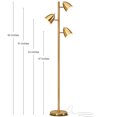 thumbnail image 2 of Brightech Jacob Réglable 3 Lumière Arbre Lampadaire Poteau avec Lumières LED, Laiton, 2 of 11