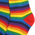 thumbnail image 3 of Women Novelty Rainbow Striped Multi Colour Pattern Ankle Socks, 3 of 5