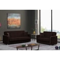 thumbnail image 2 of Ottomanson Magnificence Sleeper Loveseat, Dark Brown Chenille, 2 of 7