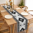 thumbnail image 3 of Gray Boho Table Runner - 120 Inch Long, Kitchen Dining Table Runner Dresser Scarves, Southwestern Ethnic Abstract Geometric Farmhouse Decor for Coffee Tables Wedding Party Banquet, 3 of 8