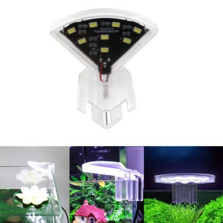 Cheers.US 5W Aquarium LED Clip on Light Fish Tank Water Aquatic Plant Growing Lamp Decor Clip Design Easy to Use Portable Useful