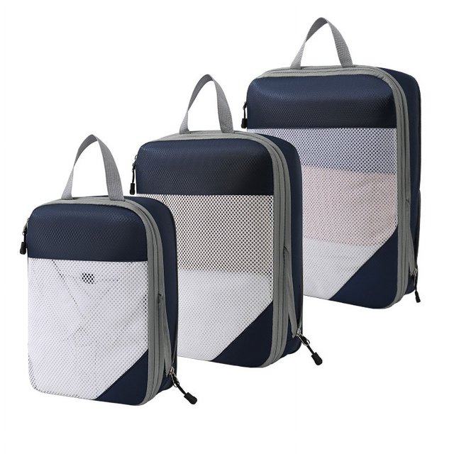 Bolsa de almacenamiento de compresión para viajes a prueba de agua para siete trajes, ropa, zapatos, lavado, cosméticos, organizador de almacenamiento