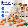 thumbnail image 4 of MGEZCOO Durable Dog Toys for Aggressive Chewers - Rope Chew Toys for Dogs - 8 Pack Interactive & Safe Chew Toys for Small & Large Dogs - Fun and Long-Lasting, 4 of 8