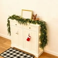 thumbnail image 7 of 9FT Real Touch Christmas Garland Pre-Lit with LED Lights, Norfolk Pine & Cypress Mixed Greenery Garland for Fireplace, Stair Railing, Indoor Outdoor Holiday Decor, 7 of 7