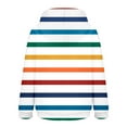 thumbnail image 5 of Bovemsi Sweatshirt for Women Oversized Striped Plus Size Sweatshirts Long Sleeve Sweaters Pullover Fall Clothes With Pocket Comfort Hoodie, 5 of 9