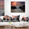 thumbnail image 3 of Designart White Waves Rushing Between Rocks - Seashore Throw Pillow - 16x16, 3 of 4
