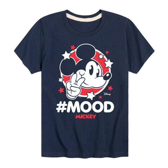 Disney - Mickey Mouse Hashtag Mood - Youth Short Sleeve Graphic T-Shirt