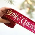thumbnail image 5 of Merry Christmas Ribbons, 2.5 inch Width Christmas Ribbons for Crafting, Christmas Gift Ribbon, Winter Holiday Craft Ribbons for Christmas Party Decor Sewing DIY Crafts Gift Wrapping, 108inch, 5 of 5