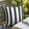 thumbnail image 6 of Throw Pillow Covers, Black Striped Decorative Throw Pillow Covers 18x18 Inch, Farmhouse Aesthetic Modern Stripes Square Linen Pillow Cases for Couch/Living Room/Sofa, 6 of 9