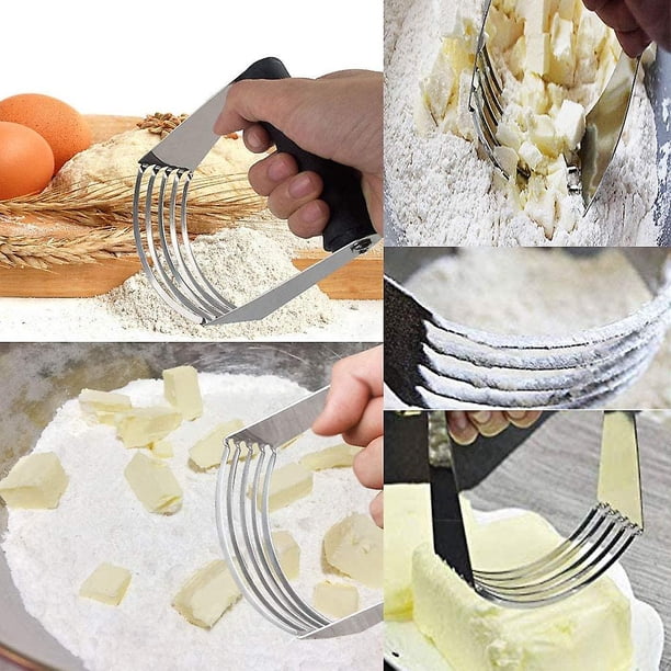 Batidora de masa, cortador de mantequilla, batidora de mano profesional de acero inoxidable con mango antideslizante, utensilio de presión para cocina para hornear para Pi ShuxiuWang 9024715412928