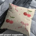 thumbnail image 2 of jejeloiu Cute Cherry Fabric by the Yard 1 Yard,Cartoon Bowtie Bowknot Home Decor Fabric by the Yard,Pink Red Beige Sewing Fabric For Girls,Ultra Soft Home Decor, 2 of 6