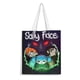 thumbnail image 1 of The Sally Face Bolso de tela con estampado de lienzo para mujer, bolsa de compras reutilizable y estética, con cremallera interior, regalo para mujer,40*45cm., 1 of 6