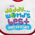 thumbnail image 4 of Inktastic Worlds Best Electrician Daddy Boys or Girls Baby Bib, 4 of 4