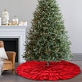 thumbnail image 4 of Christmas Red Ruffle Tree Skirt, 48 inches 6-Layer Rustic Farmhouse Tree for Christmas Tree Ornaments Holiday Party Decorations, 4 of 7