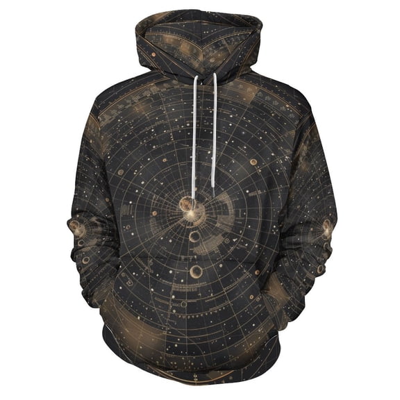 POBUDS Hoodie, Regular Fit Sporty Pullover Hooded Sweatshirt for Men Women Galaxy System S