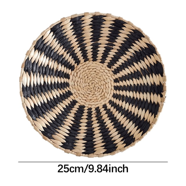 Decoraciones de Pared para Sala de Estar, Estilo Bohemio Tejido a Mano de Paja Pared Colgante para Sofá Decoración de Fondo Junto a la Cama, Regalo de Arte Tejido Natural Colgante