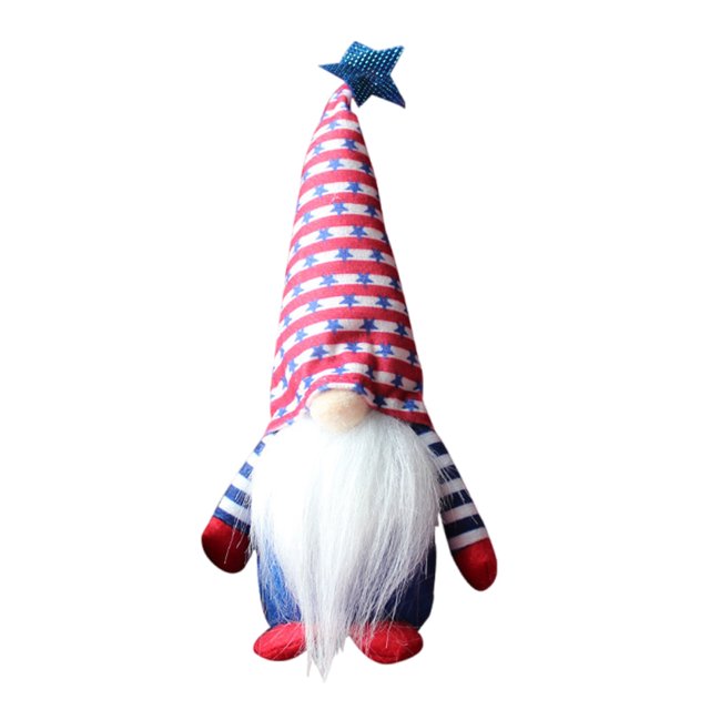 ¡No Te Lo Pierdas!, Muñeco del Día de la Independencia, sombrero de rayas y estrella, enano Rodolfo, anciano sin rostro, decoración Akmoler