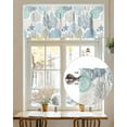 thumbnail image 7 of Rod Pocket Window Valances Abstract Ocean Starfish Coral Shell Short Kitchen Curtains Underwater World Window Treatment Drapes for Bedroom Bathroom Living Room 54x18In,1 Panel, 7 of 7