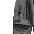 thumbnail image 4 of GZMOALH Men's Lightweight Nylon Cargo Jogger Pants, Drawstring Waist Utility Pants with Adjustable Hems, 4 of 5