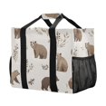 thumbnail image 5 of FORMRS Tote Bag for Women Large Capacity Canvas Travel Foldable Carry On Shopping Handbag, Light Gray Bears, 5 of 8