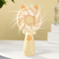 Clearance Under $5!Yyuenw Mini Handheld Fan, 3 Speed Wind, Cute Cat Ears Design, for Women Girls Indoor Outdoor Travel Camping Supplies, USB Rechargeable Portable Personal Fan