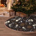 thumbnail image 5 of Sikiie Pirate Skulls Nativity Christmas Tree Skirt, Jesus Christian Winter Holiday Tree Mat Decoration(30-48IN)36", 5 of 6