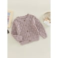 thumbnail image 3 of Bagilaanoe Newborn Baby Girl Knit Cardigan Long Sleeve Sweater Hollow Coat Knitwear Coat 3M 6M 9M 12M 18M 24M Infant Fall Casual Tops Outwear, 3 of 7