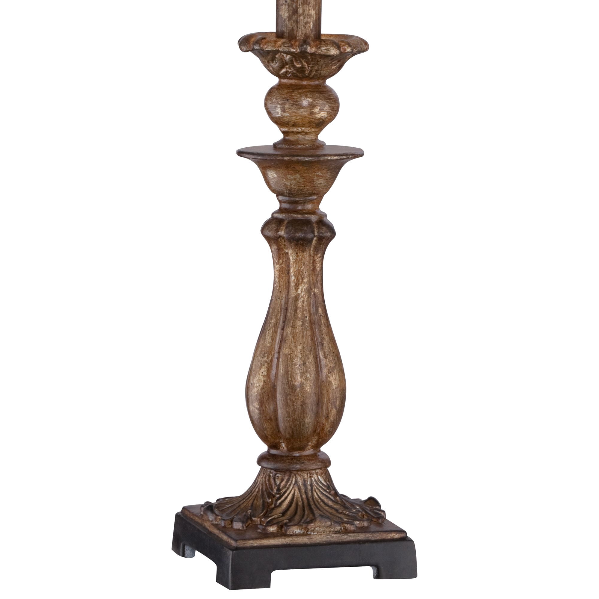 Regency Hill Alzano Cottage Accent Table Lamp 18" High Antique Distressed Light Bronze Square Shade for Bedroom Living Room Bedside Nightstand Office