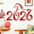 thumbnail image 1 of Decoración del hogar, decoración de habitaciones, decoración de paredes. Las pegatinas de pared decorativas del Año del Caballo 2026 son adecuadas para decorar durante el Festival de Primavera. Pegati, 1 of 6