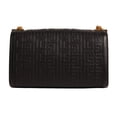 thumbnail image 5 of New Balmain 1945 Black Leather Embossed Flap Medium Shoulder Bag WB1BK652, 5 of 9