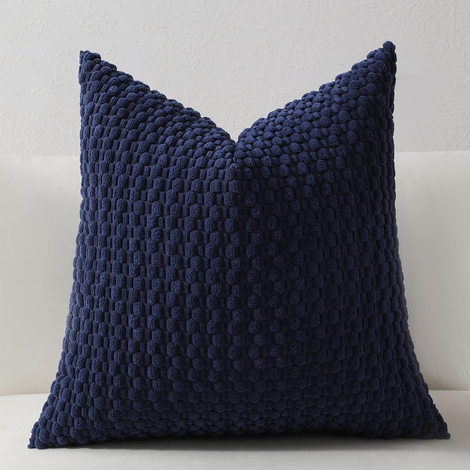 4-Piece Sofa Pillow Cover Set 20x20/18x18 inches, Soft Neutral Color Decorative Cushion Covers, Bohemian Corduroy Square Modern Pillowcases, Suitable for Sofa Living Room Bedding