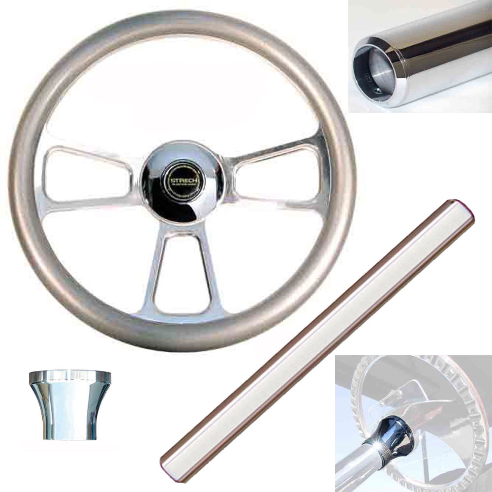 Titanium "GT" Steering Wheel, Adapter Combo EZGO TXT Golf Cart