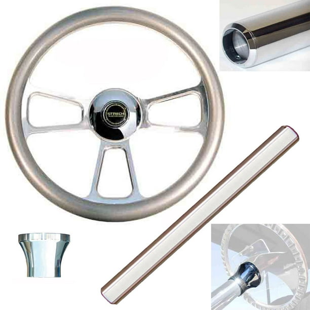 Titanium "GT" Steering Wheel, Adapter Combo EZGO TXT Golf Cart