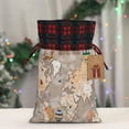 thumbnail image 5 of Rocae World Map With Animals Print Christmas Drawstring Linen Gift Bag with Drawstrings Treat Bag Goody Present Bags for Christmas Party Favor, 5 of 8