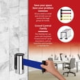 thumbnail image 7 of DuraSteel Wall Mount Retractable Belt Barrier - 9.2 Ft Blue Belt in Sturdy Stainless Steel Case - Guardian 1.0 Indoor & Outdoor Do Not Cross Caution Tape for Crowd Control Queue Barrier, Line Divider, 7 of 7