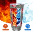 thumbnail image 5 of KLL Rose Flowers Print 40oz Stainless Steel Insulated Car Cup with Spillproof Lid - Keep Your Drink Hot or Cold on the Go-Without Straw, 5 of 8