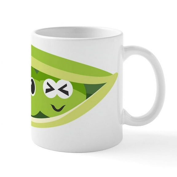 CafePress - Pea Pod Mug - 11 oz Ceramic Mug - Novelty Coffee Tea Cup