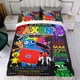 thumbnail image 4 of RAINBOW FRIENDS Conjunto de sábanas temático, trío de piezas, cómodo y amigable con la piel, diseño único, regalo de decoración para el hogar para familiares, amigos y fans,173X218cm, 4 of 6