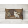 thumbnail image 2 of Carolines Treasures MH1043PW1216 Chihuahua Ancient History Canvas Fabric Decorative Pillow, 12H x16W, multicolor, 2 of 3