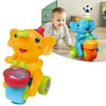 thumbnail image 2 of asddcavvf Musical Walking Elephant Drummer Toy LED Musical Elephant Lighting Up Singing Toy Children's Sensory Education Walking Toys Girls Age 3-4 Years Busy Busy Town Board Game, 2 of 7