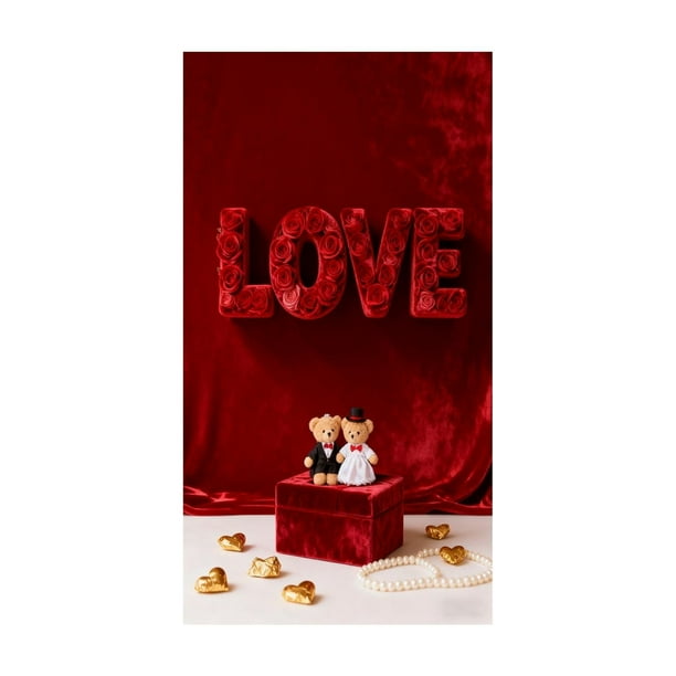 Decoraciones para San Valentín, adornos para San Valentín, regalos para San Valentín. 35 x 72 pulgadas. Cortina para puerta de San Valentín. Decoración para puerta y pared de San Valentín. Decoración