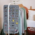 thumbnail image 2 of Bevtee 2 Pack Hanging Jewelry Organizer, 80 Pockets , Earring Holder Organizer for Women Girls, Gray, 2 of 7