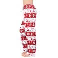 thumbnail image 3 of qolati Women's Fleece Pajama Pants Straight Leg Drawstring Christmas Prints Pajama Bottoms Winter Fuzzy Elastic Waist Sleep Trousers Palazzo Lounge Pjs Pant, 3 of 4