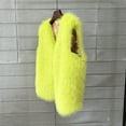 thumbnail image 5 of YDFCWXW 2025 Fashion Women Fur Vest Short Sleeveless Jacket Winter Warm Coats Outwear Comfy Soft Waistcoat Light Green, M, 5 of 7