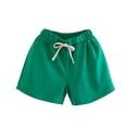 thumbnail image 2 of LLYWEY Girls Bermuda Shorts, Boys Knee Length Shorts, Kids Casual Summer Solid Elastic Waist Straight Leg Shorts with Pockets 2-3 Years, 2 of 8