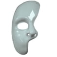 thumbnail image 2 of Phantom Of The Opera White Half Mask Adult Masquerade Party Mardi Gras Costume, 2 of 3
