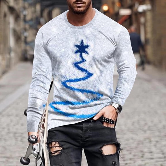 Aimik Ugly Christmas Sweaters for Men and Couples Funny Designs Novelty Wintertime and Holiday Parties Pullover Sweater-White M